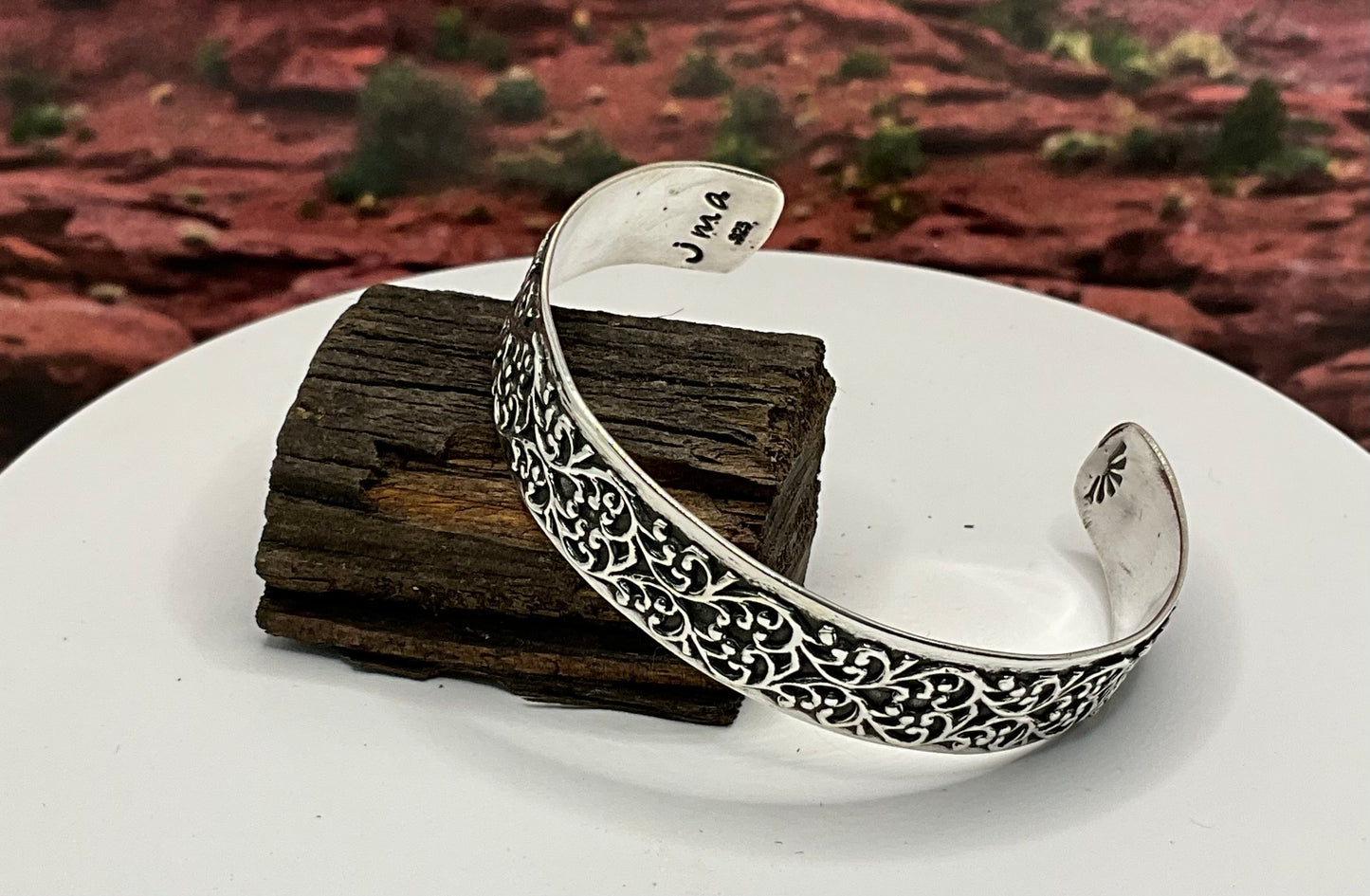 Sterling filigree cuff