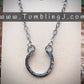 Sterling Silver Forged Horseshoe Necklace