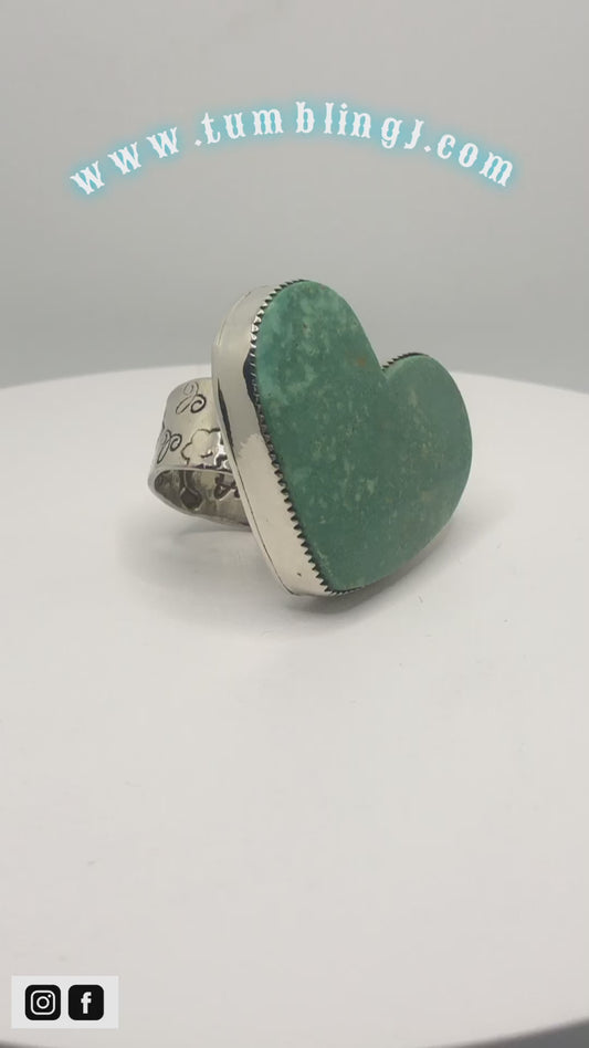 Heavy Heart turquoise ring