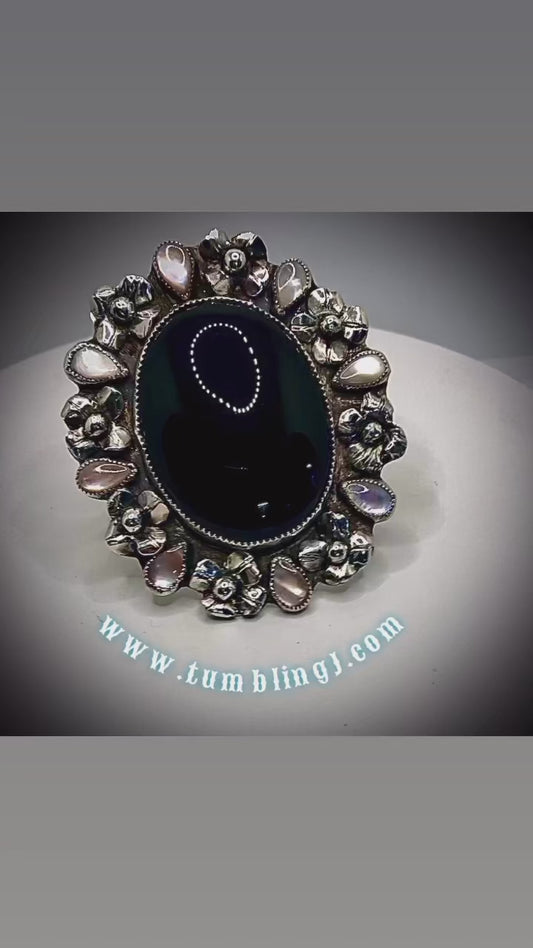 Black Onyx Statement Ring